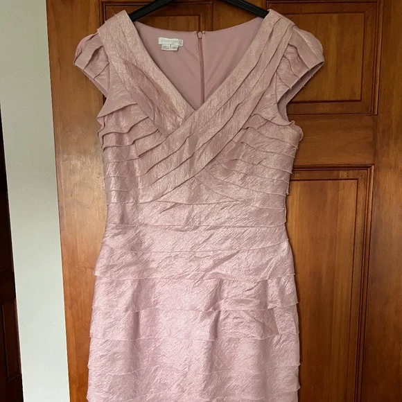 london times pink dress London Times Women's Dresses Square Neck Smocked Back Linen Blend Flattering Versatile Spring Summer Garden Party Dress, Ivory/Bright Fuschia, 4 at Amazon Women's Clothing store